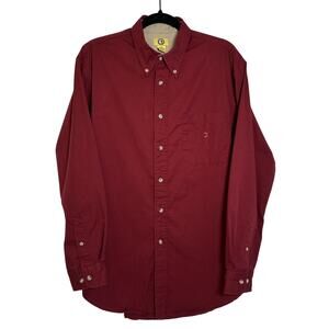 Duck Head Men’s Burgundy Red Button Down Long Sleeve Shirt Size Medium